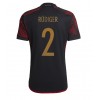 Tyskland Antonio Rudiger #2 Bortatröja VM 2022 Korta ärmar
